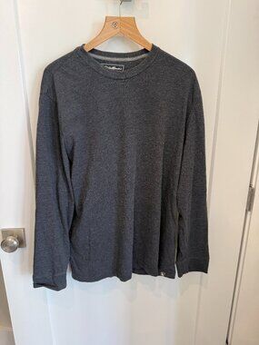 Eddie Bauer Men's XL Long Sleeve Crew Neck Dark Grey